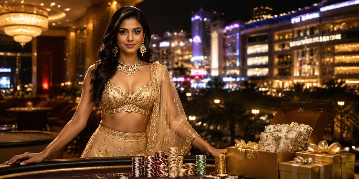 Lively Indian casino setting with players enjoying betting